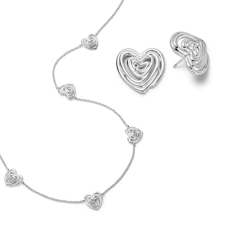Daisy London Silver Plate Scribble Hearts &