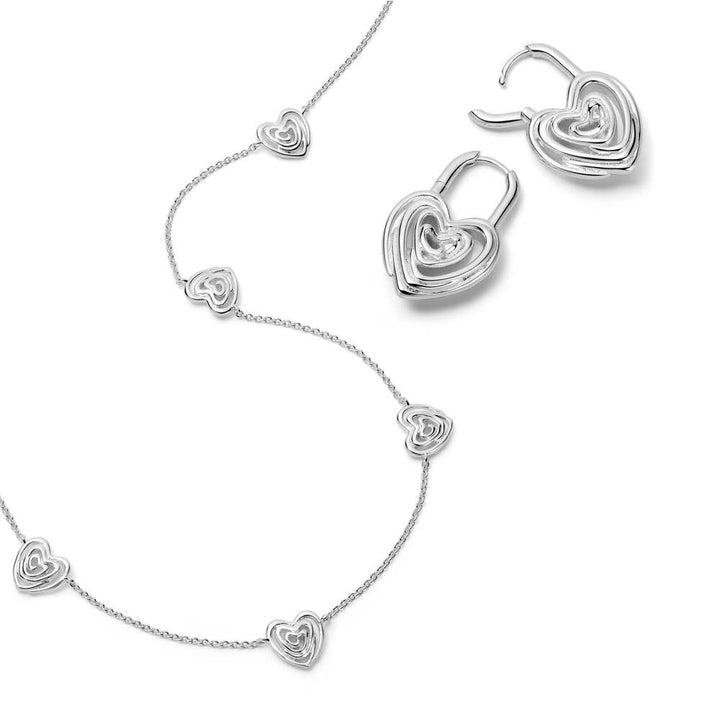 Daisy London Silver Plate Scribble Hearts &
