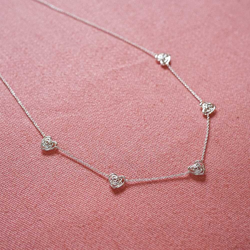 Daisy London Silver Plate Scribble Hearts &