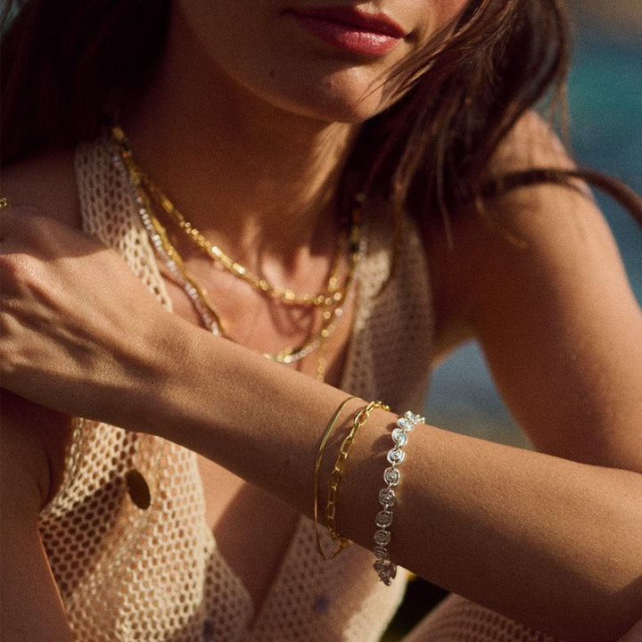 Daisy London Silver Plate Spiral Chain Bracelet - MococoDaisy LondonSBR09_SLV5056104135556Bracelets