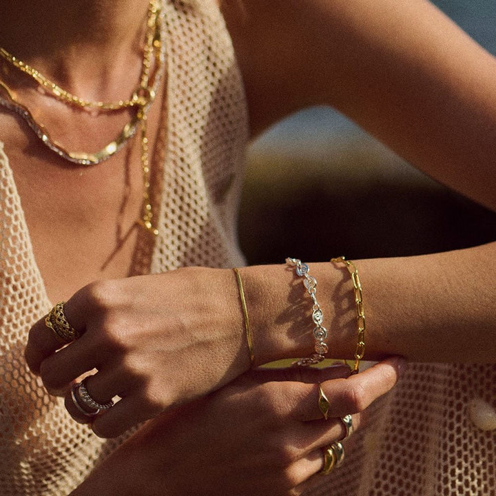 Daisy London Silver Plate Spiral Chain Bracelet - MococoDaisy LondonSBR09_SLV5056104135556Bracelets