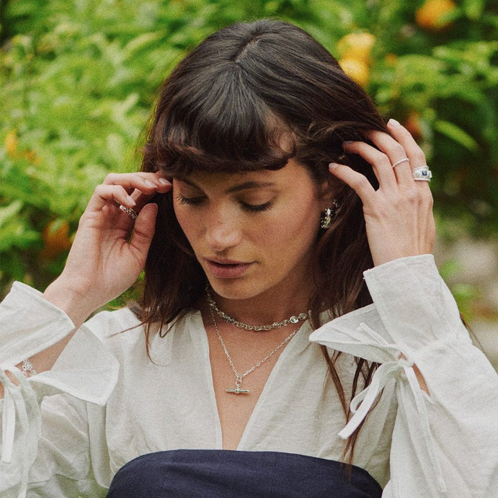 Daisy London Silver Plate Spiral Chain Necklace - MococoDaisy LondonSN23_SLV5056104135570Necklace