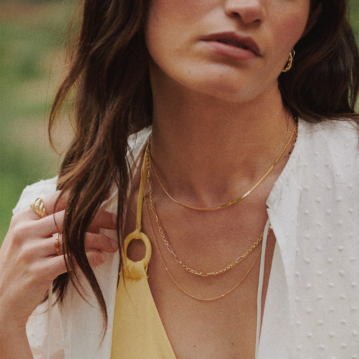 Daisy London Silver Plate Spiral Snake Chain Necklace image 1