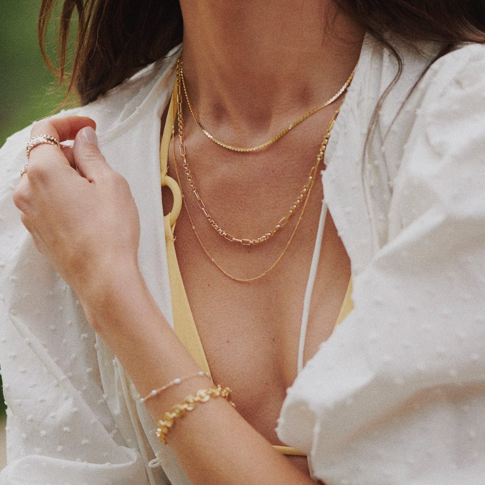 Daisy London Silver Plate Spiral Snake Chain Necklace - MococoDaisy LondonSN24_GP5056104135600Necklaces