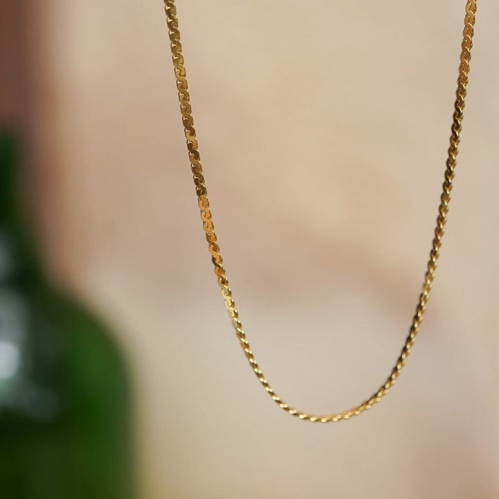 Daisy London Silver Plate Spiral Snake Chain Necklace - MococoDaisy LondonSN24_GP5056104135600Necklaces