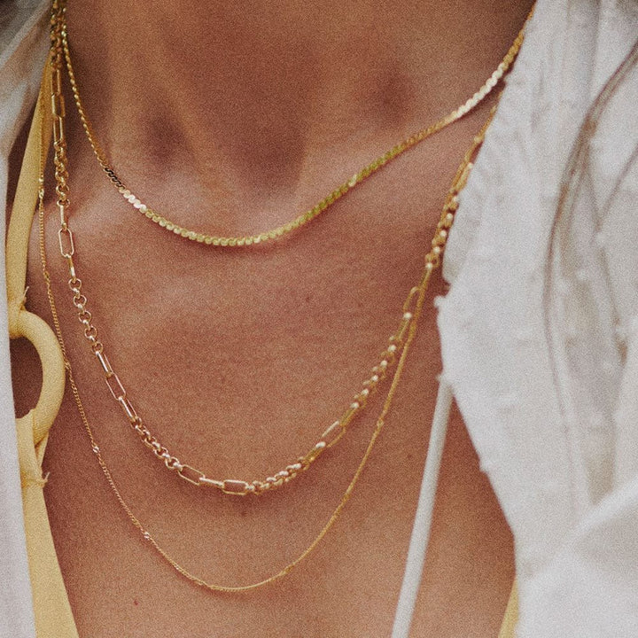 Daisy London Silver Plate Spiral Snake Chain Necklace - MococoDaisy LondonSN24_GP5056104135600Necklace