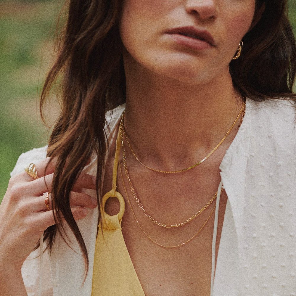 Daisy London Silver Plate Spiral Snake Chain Necklace - MococoDaisy LondonSN24_GP5056104135600Necklaces