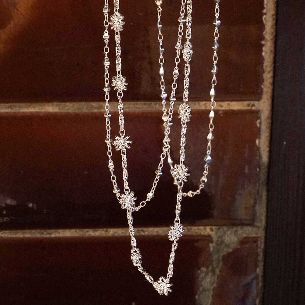 Daisy London Silver Plate Square Bead Chain Necklace Additional Image - 2
