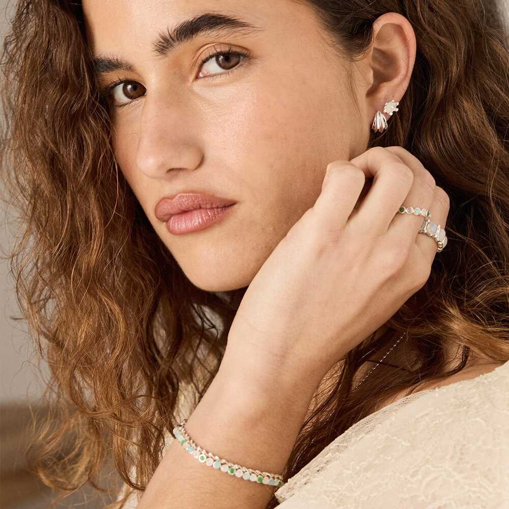 Daisy London Silver Plate Wave Stud Earrings Additional Image - 3