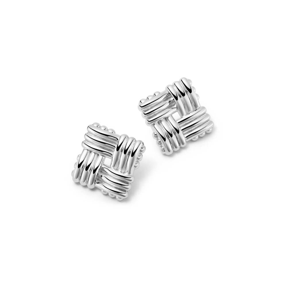 Daisy London Silver Plated Polly Sayer Mini Lattice Stud Earrings - MococoDaisy LondonSPE12_SLVEarrings