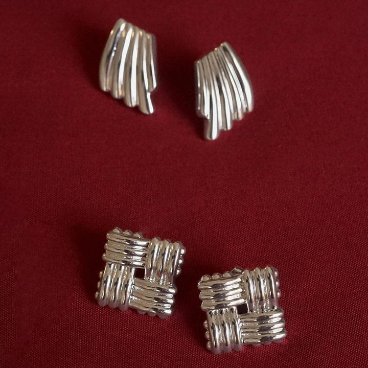 Daisy London Silver Plated Polly Sayer Mini Lattice Stud Earrings - MococoDaisy LondonSPE12_SLVEarrings