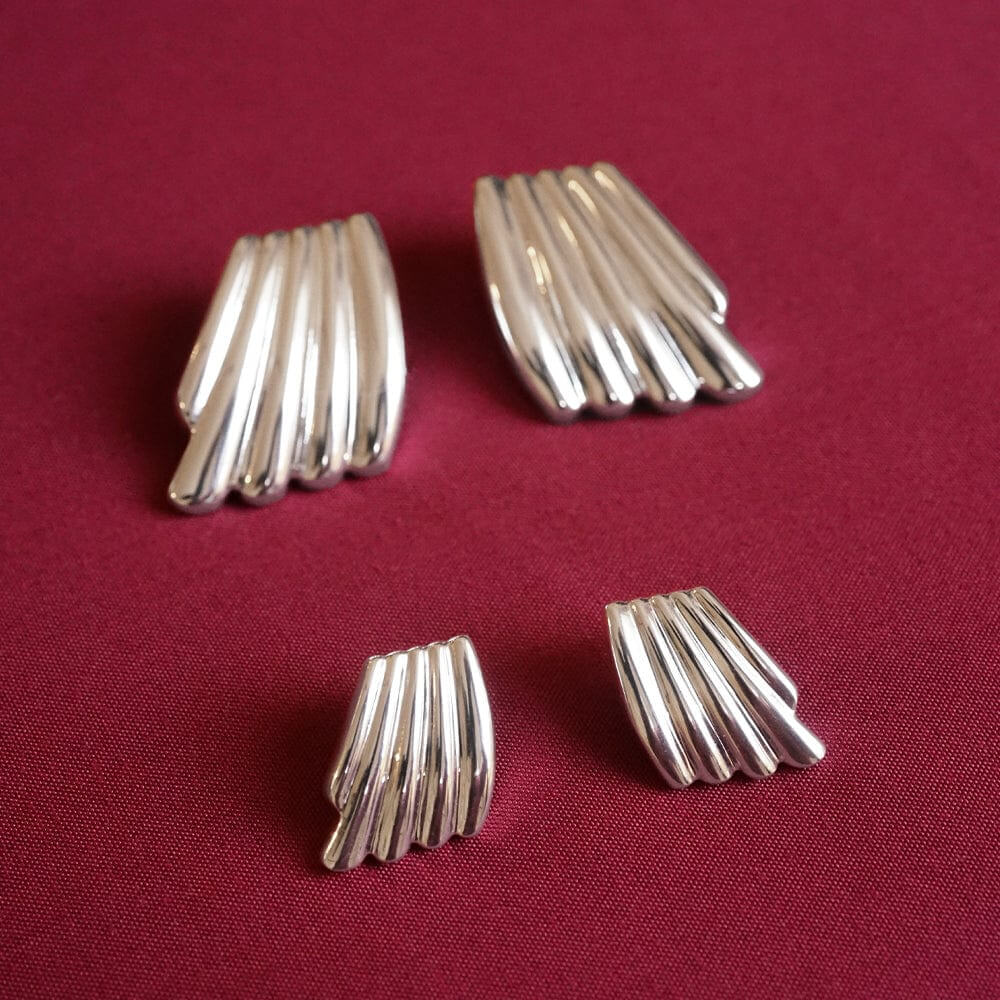 Daisy London Silver Plated Polly Sayer Mini Wave Stud Earrings - MococoDaisy LondonSPE13_SLVEarrings