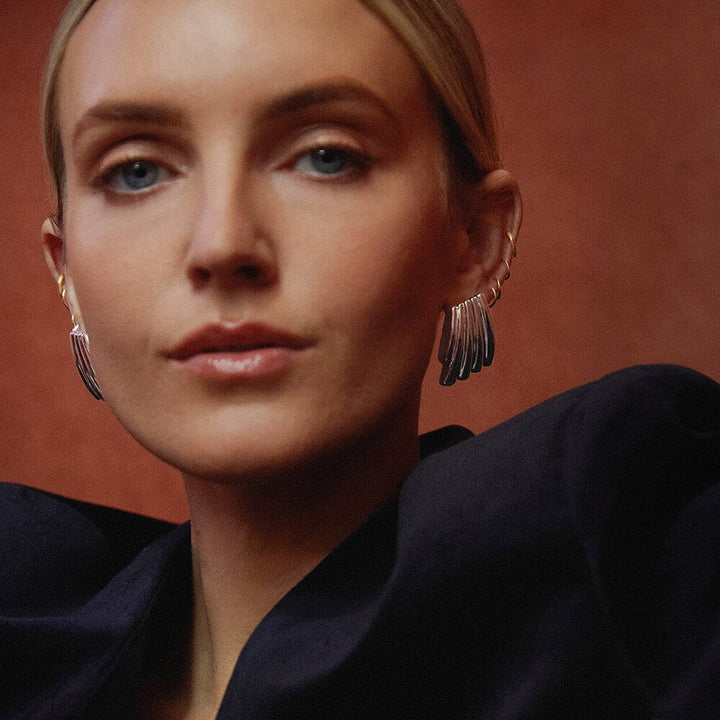Daisy London Silver Plated Polly Sayer Oversized Wave Stud Earrings - MococoDaisy LondonSPE11_SLVEarrings