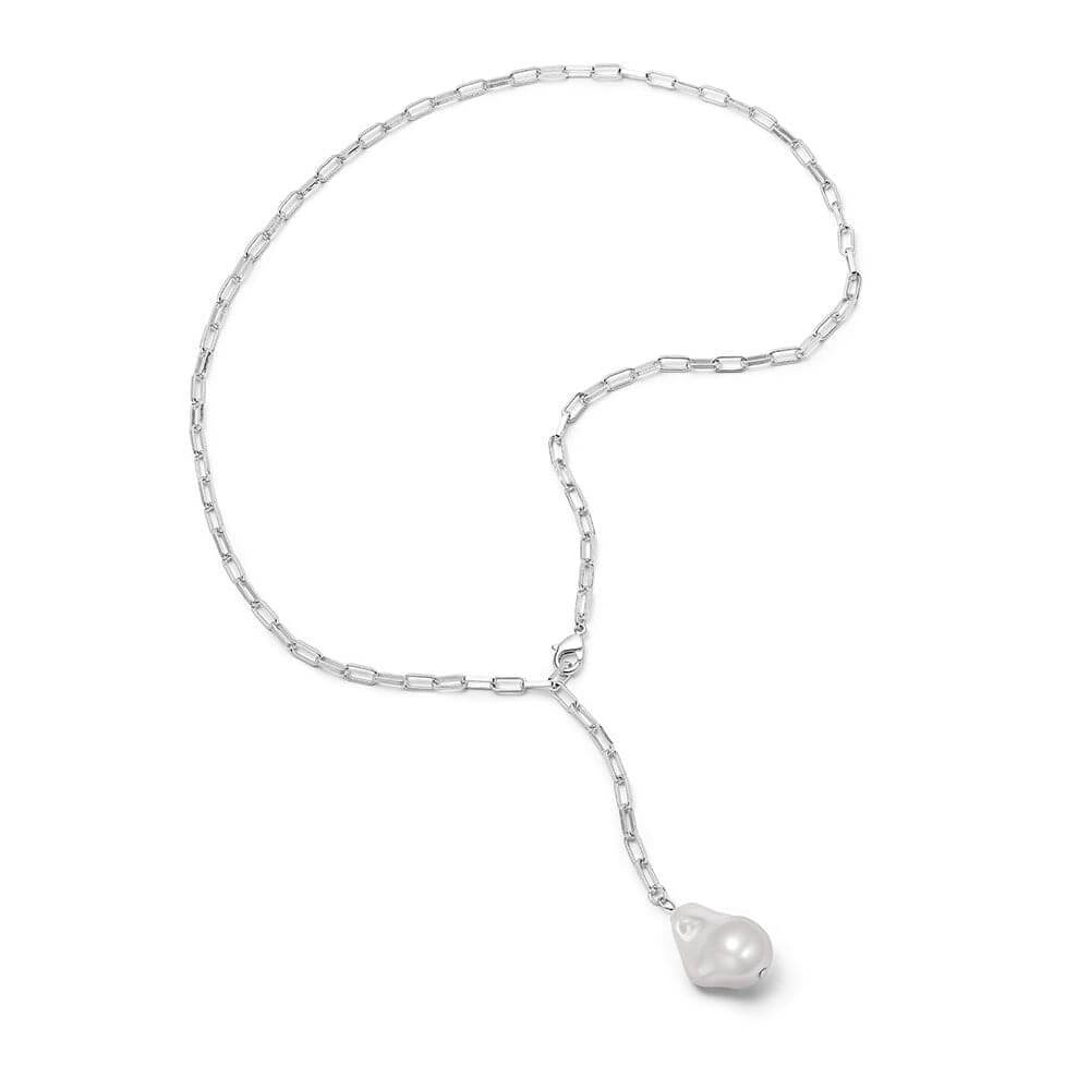 Daisy London Silver Polly Sayer Baroque Pearl Chain Necklace - MococoDaisy LondonSPN02_SLVNecklaces