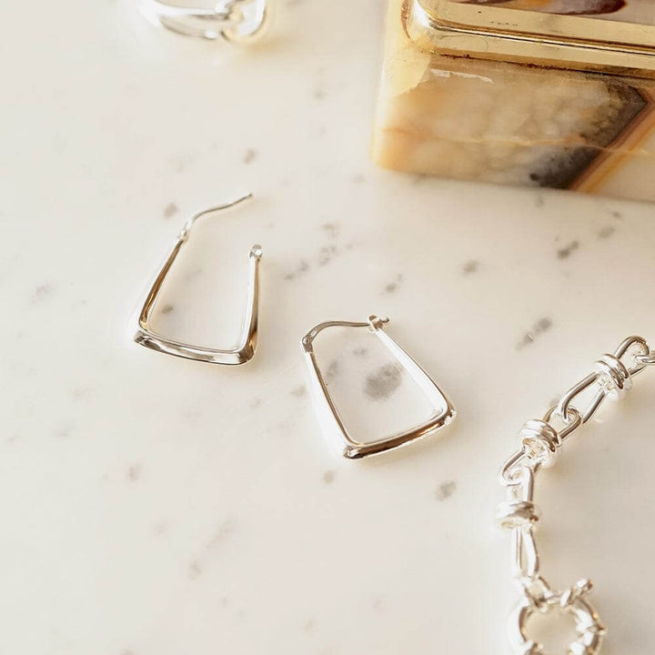 Daisy London Silver Polly Sayer Creole Earrings - MococoDaisy LondonE3121_SLVEarrings