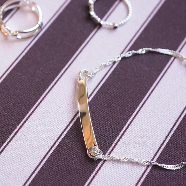 Daisy London Silver Polly Sayer Identity Tag Bracelet STORE - MococoDaisy LondonSPBR08_SLV5056104133101Bracelets