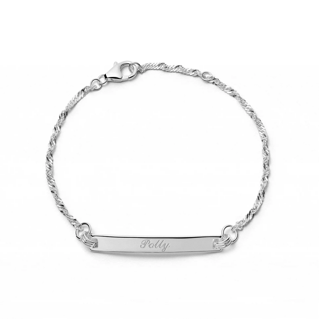 Daisy London Silver Polly Sayer Identity Tag Bracelet STORE - MococoDaisy LondonSPBR08_SLV5056104133101Bracelets