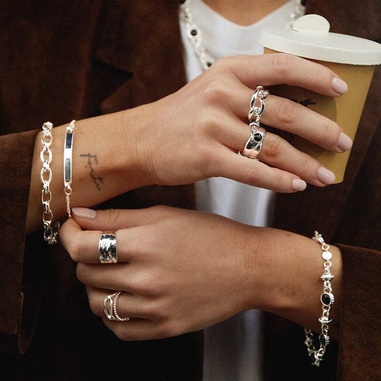 Daisy London Silver Polly Sayer Identity Tag Bracelet STORE - MococoDaisy LondonSPBR08_SLV5056104133101Bracelets