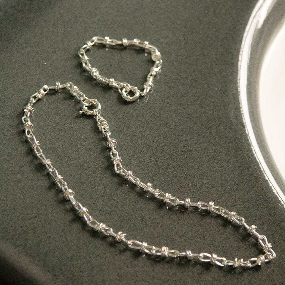 Daisy London Silver Polly Sayer Knot Chain Layering Set - MococoDaisy LondonGSET149_SLVJewellery Sets