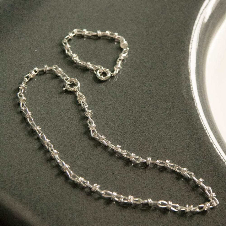 Daisy London Silver Polly Sayer Knot Chain Layering Set - MococoDaisy LondonGSET149_SLVJewellery Sets