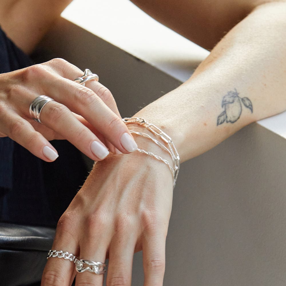 Daisy London Silver Polly Sayer Paperclip Chain Bracelet - MococoDaisy LondonSPBR03_SLVBracelets