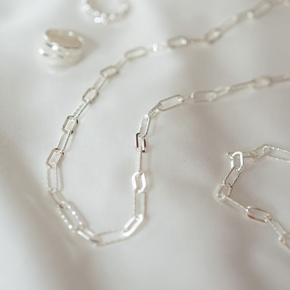 Daisy London Silver Polly Sayer Paperclip Chain Necklace - MococoDaisy LondonSPN04_SLVNecklaces