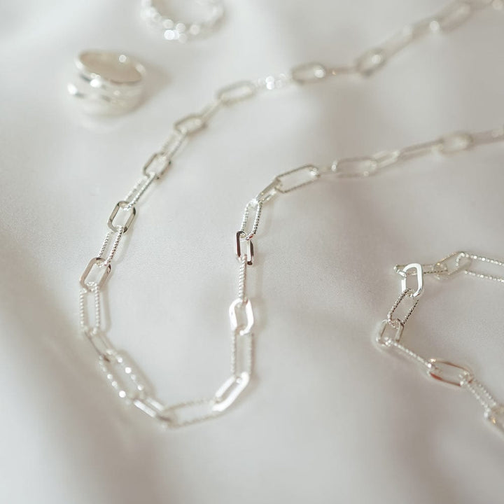 Daisy London Silver Polly Sayer Paperclip Chain Necklace - MococoDaisy LondonSPN04_SLVNecklaces