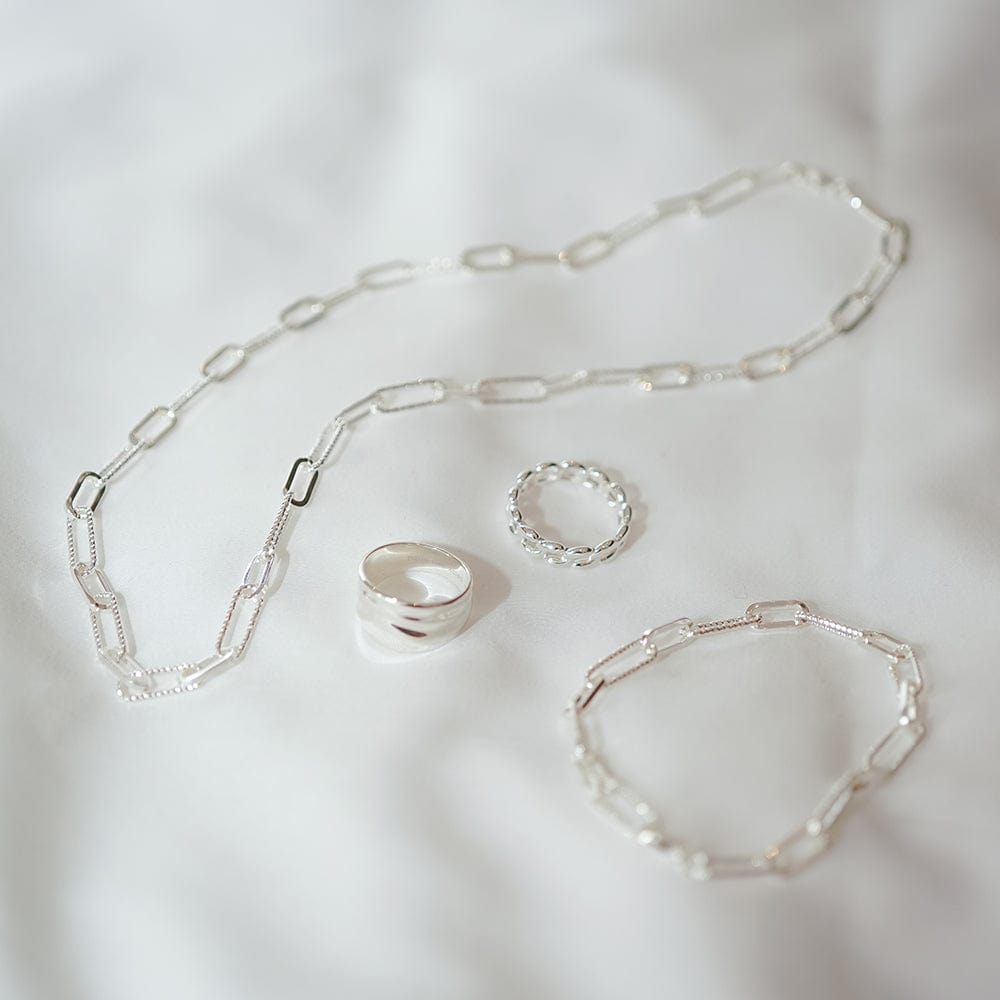 Daisy London Silver Polly Sayer Paperclip Chain Necklace - MococoDaisy LondonSPN04_SLVNecklaces