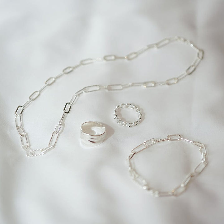 Daisy London Silver Polly Sayer Paperclip Chain Necklace - MococoDaisy LondonSPN04_SLVNecklaces