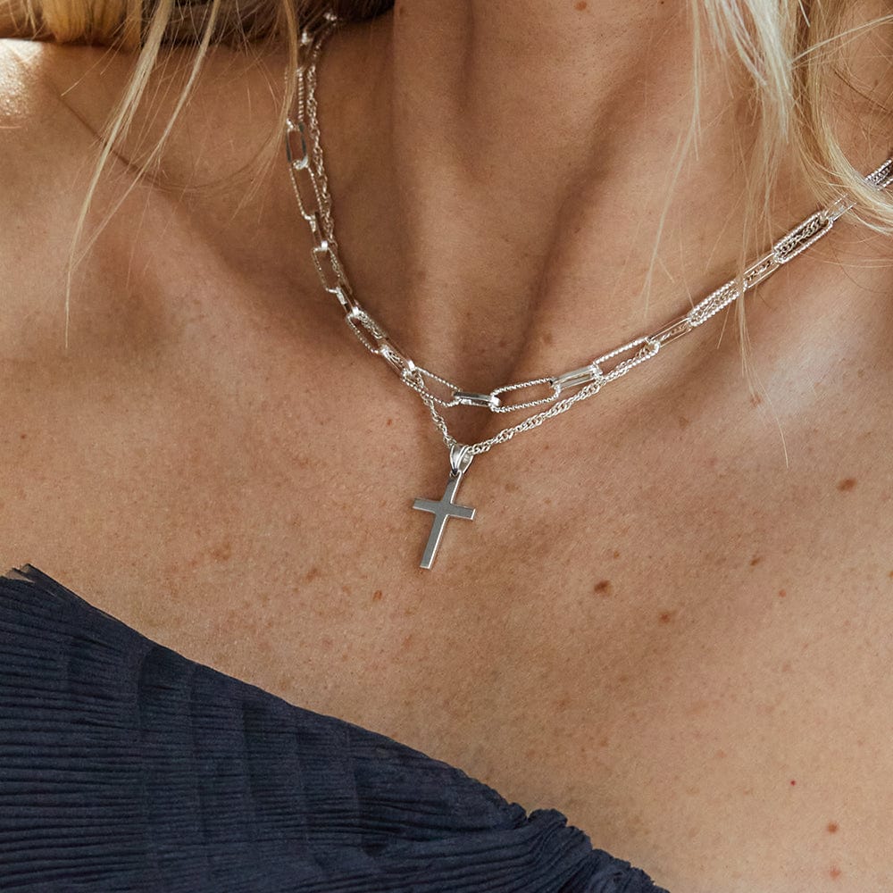Daisy London Silver Polly Sayer Paperclip Chain Necklace - MococoDaisy LondonSPN04_SLVNecklaces