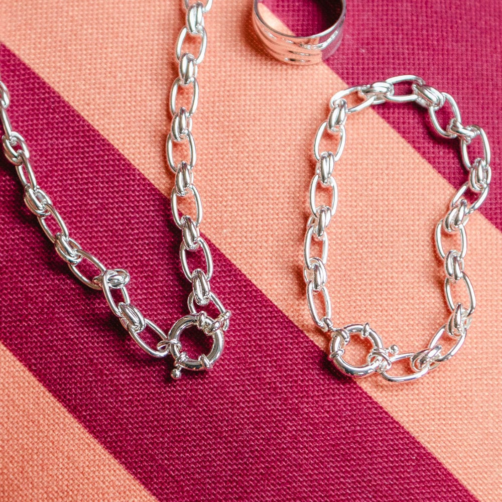 Daisy London Silver Polly Sayer Vintage Link Chain Bracelet - MococoDaisy LondonSPBR05_SLVBracelets