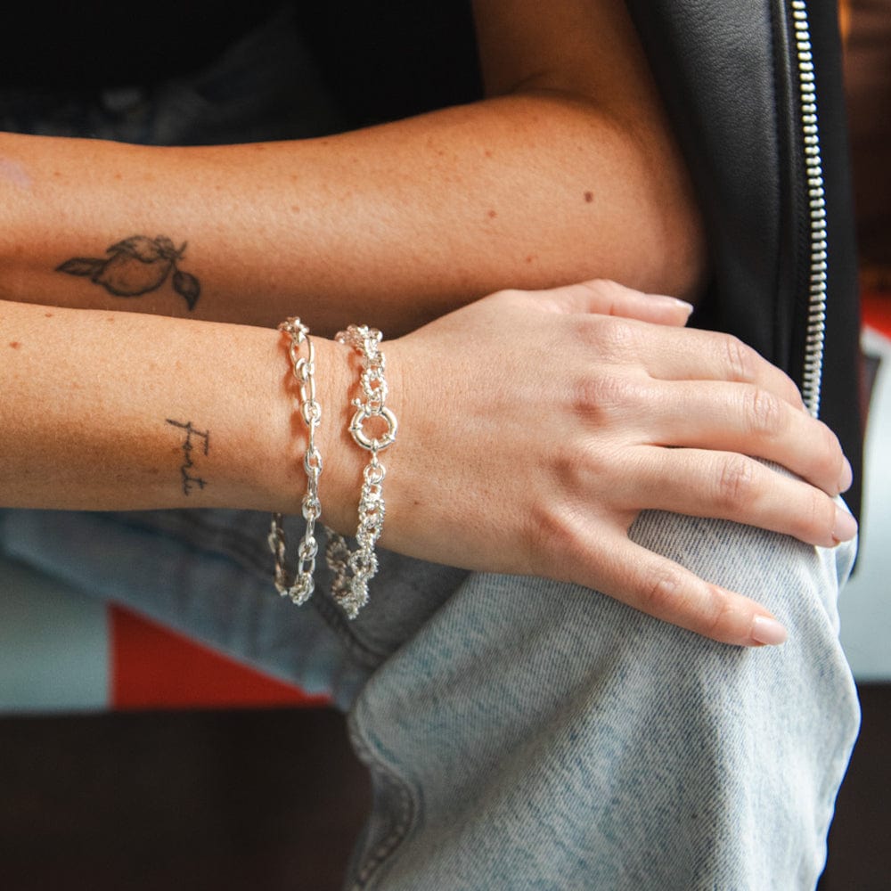 Daisy London Silver Polly Sayer Vintage Link Chain Bracelet - MococoDaisy LondonSPBR05_SLVBracelets
