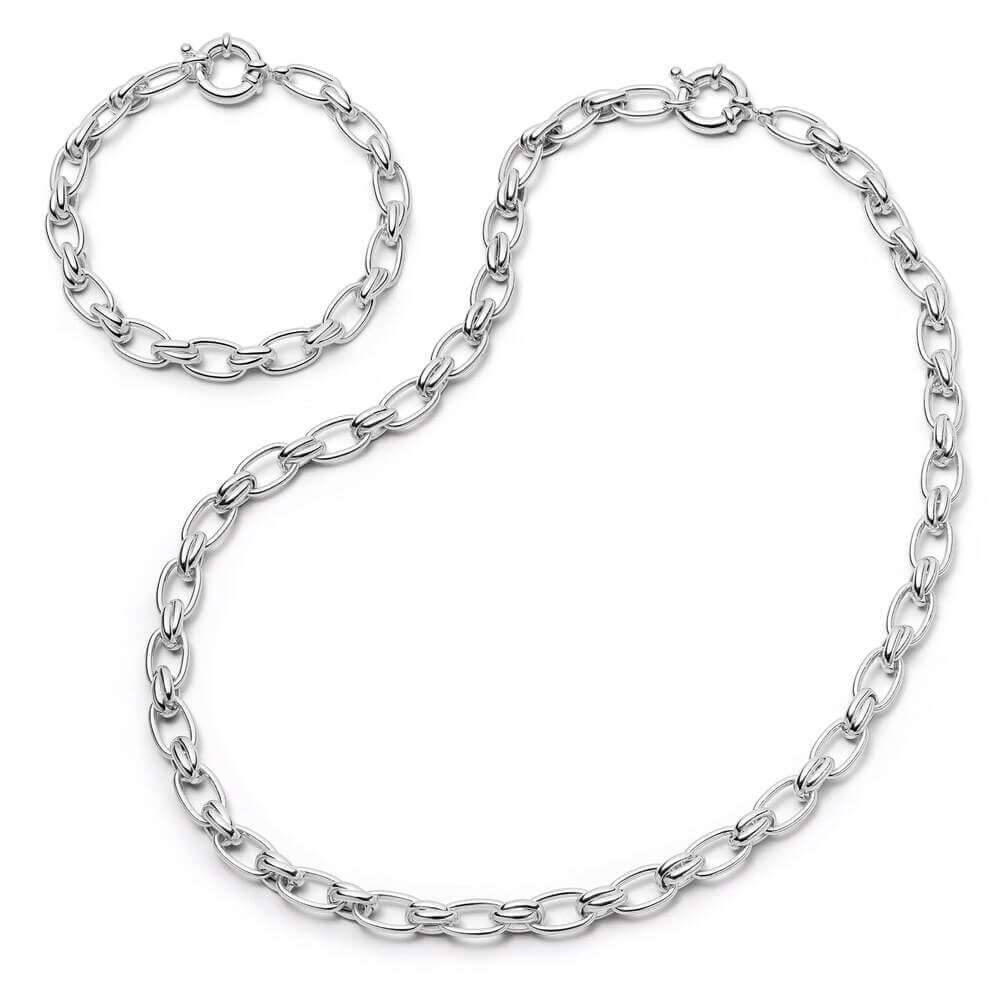 Daisy London Silver Polly Sayer Vintage Link Chain Layering Set - MococoDaisy LondonGSET163_SLVJewellery Sets