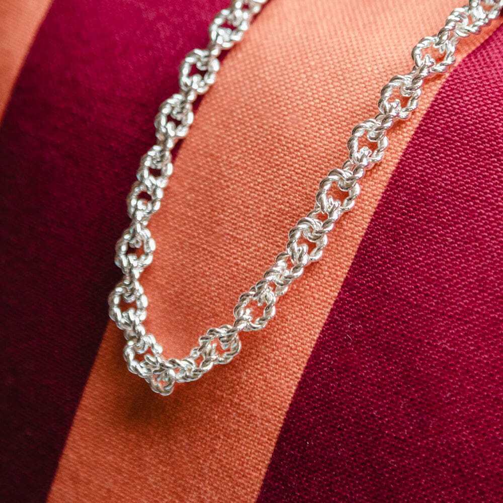 Daisy London Silver Polly Sayer Vintage Rope Chain Layering Set - MococoDaisy LondonGSET164_SLVJewellery Sets
