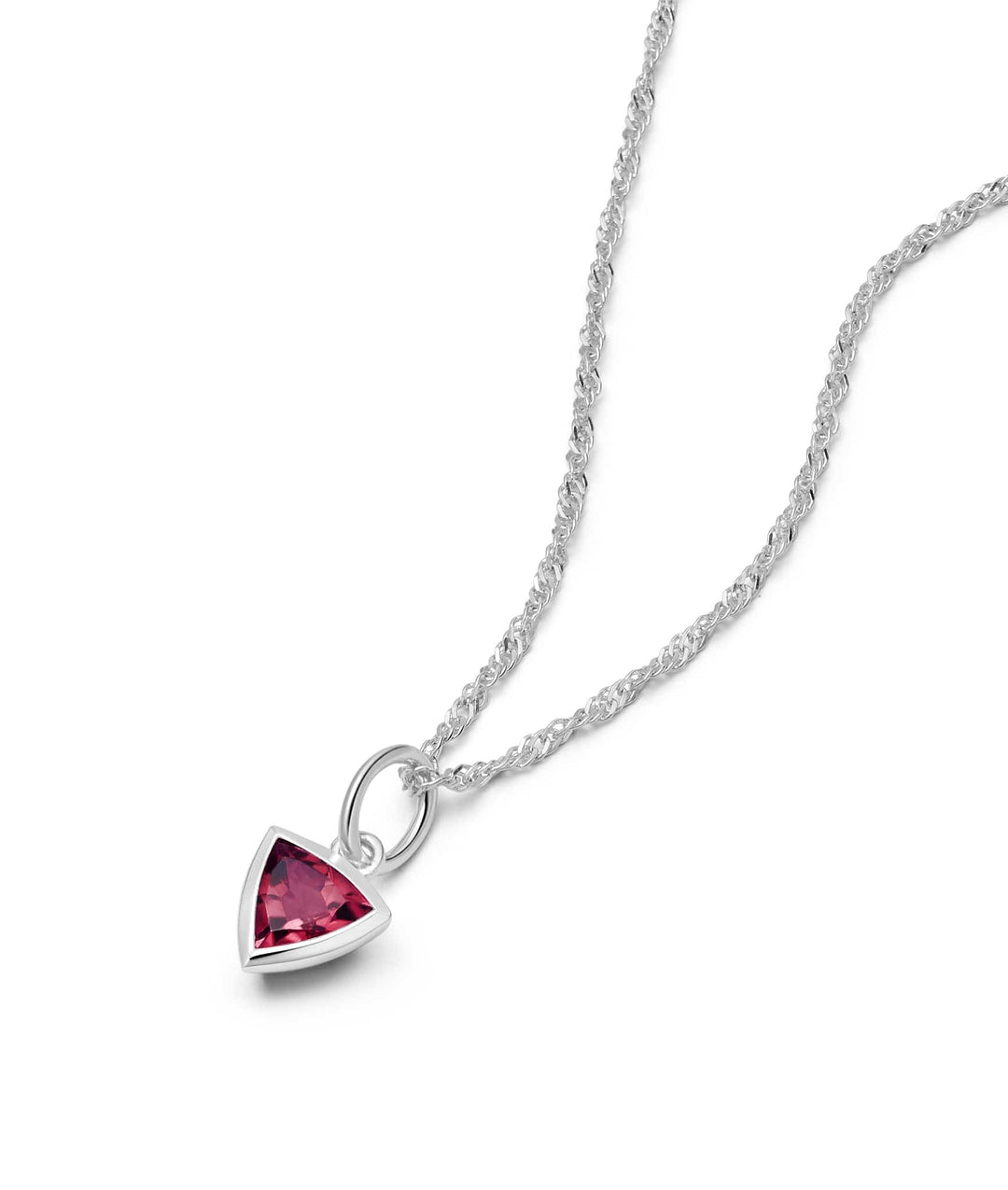 Daisy London Silver Ruby July Birthstone Charm Necklace - MococoDaisy LondonBS19_SLVNecklaces