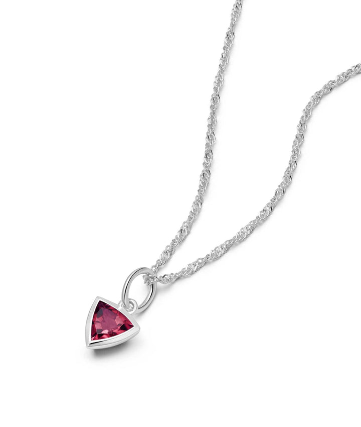 Daisy London Silver Ruby July Birthstone Charm Necklace - MococoDaisy LondonBS19_SLVNecklaces