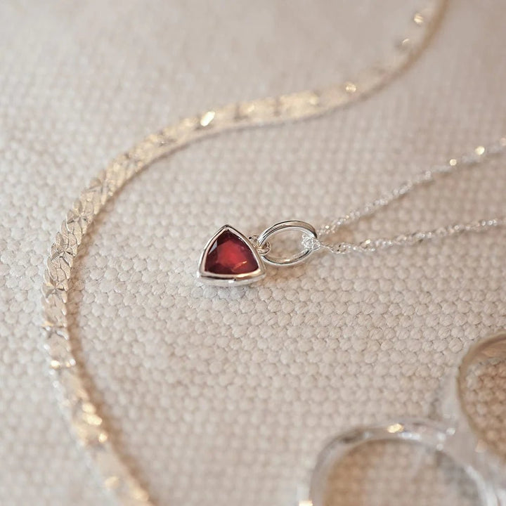Daisy London Silver Ruby July Birthstone Charm Pendant - MococoDaisy LondonPBS19_SLV5056104125403Charms & Links