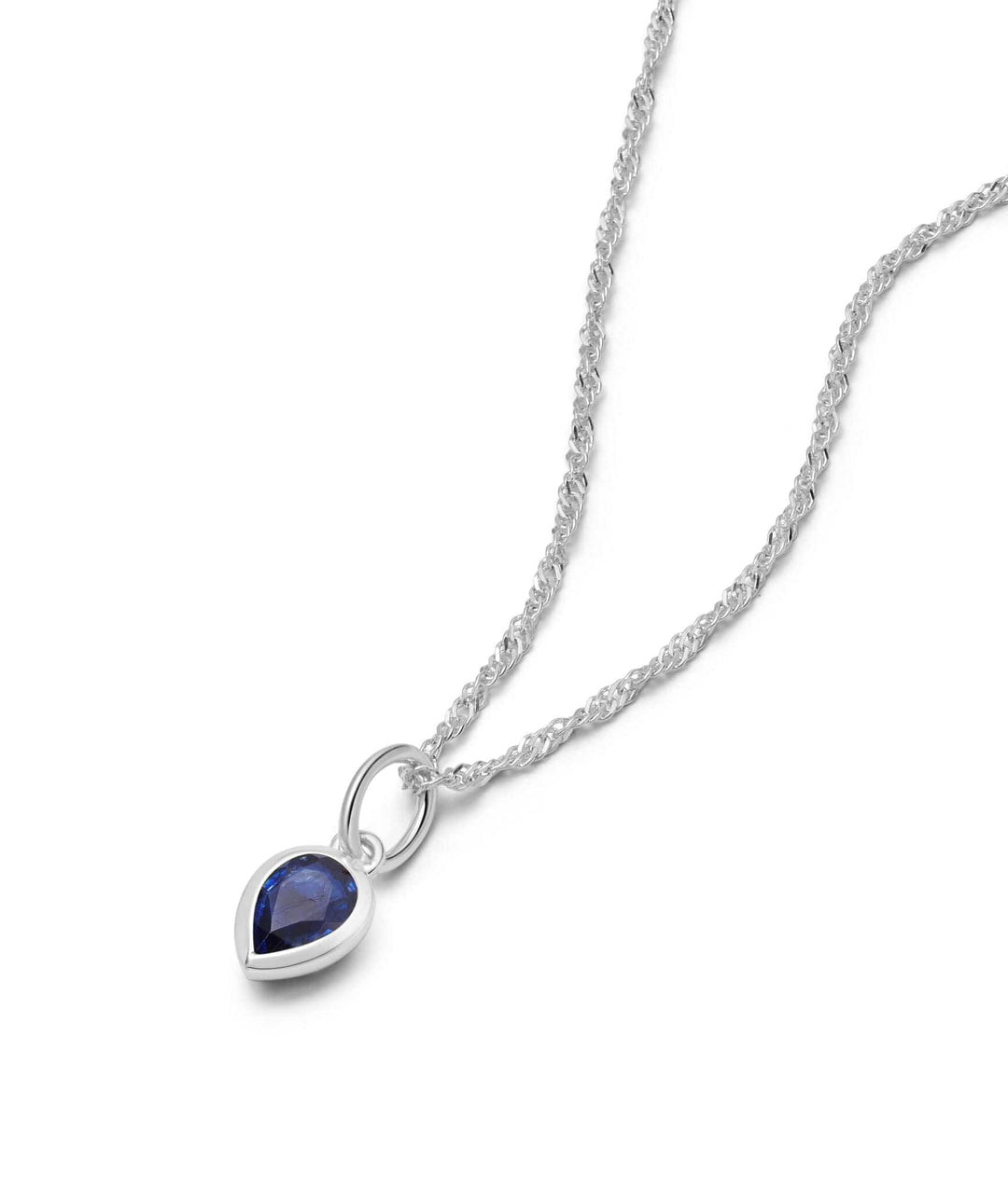 Daisy London Silver Sapphire September Birthstone Charm Necklace - MococoDaisy LondonBS21_SLVNecklaces