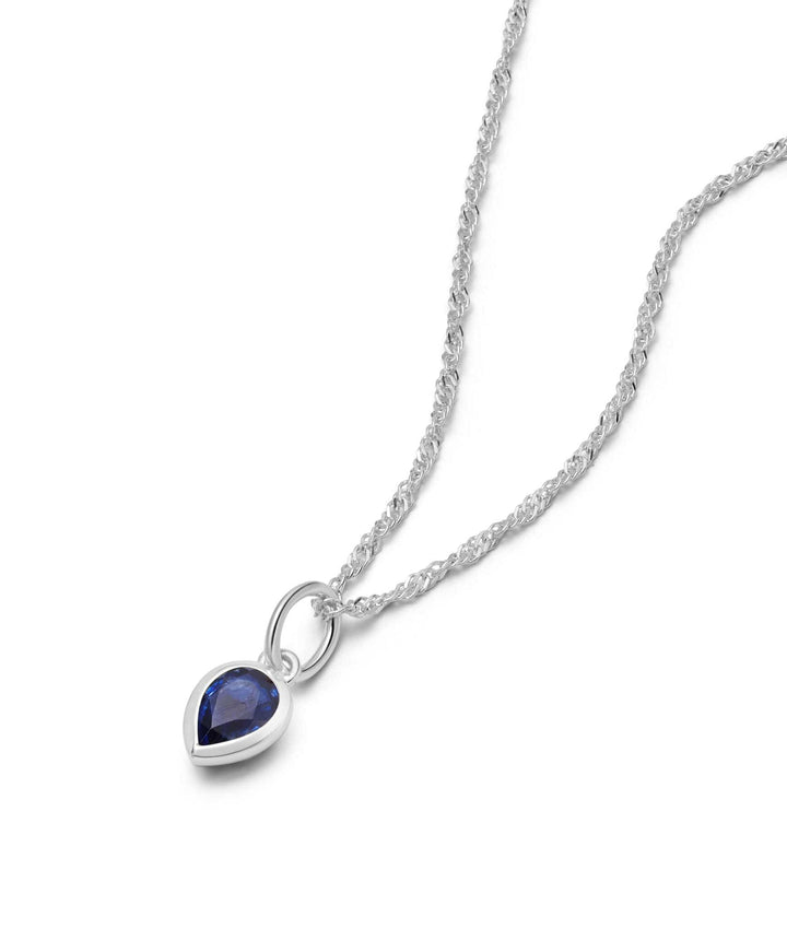 Daisy London Silver Sapphire September Birthstone Charm Necklace - MococoDaisy LondonBS21_SLVNecklaces