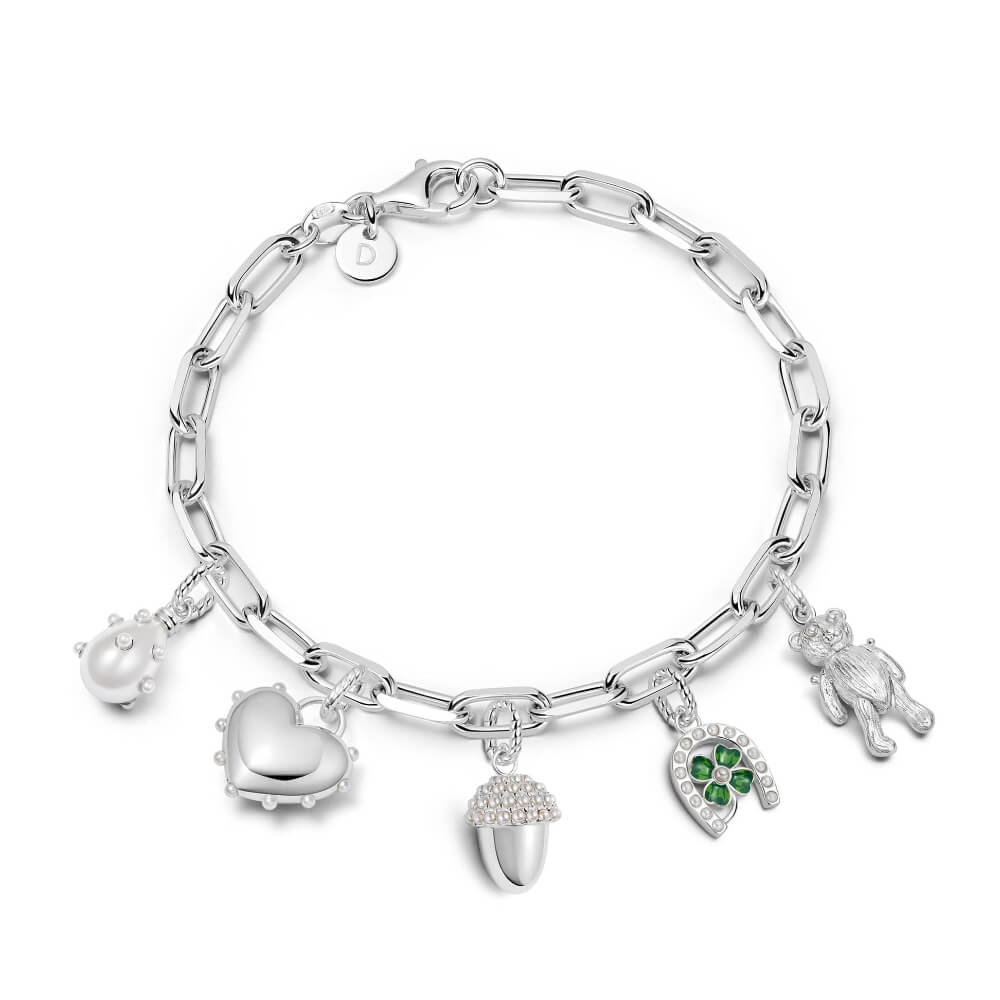 Daisy London Silver Shrimps Charm Bracelet - MococoDaisy LondonGSET155_SLVBracelets