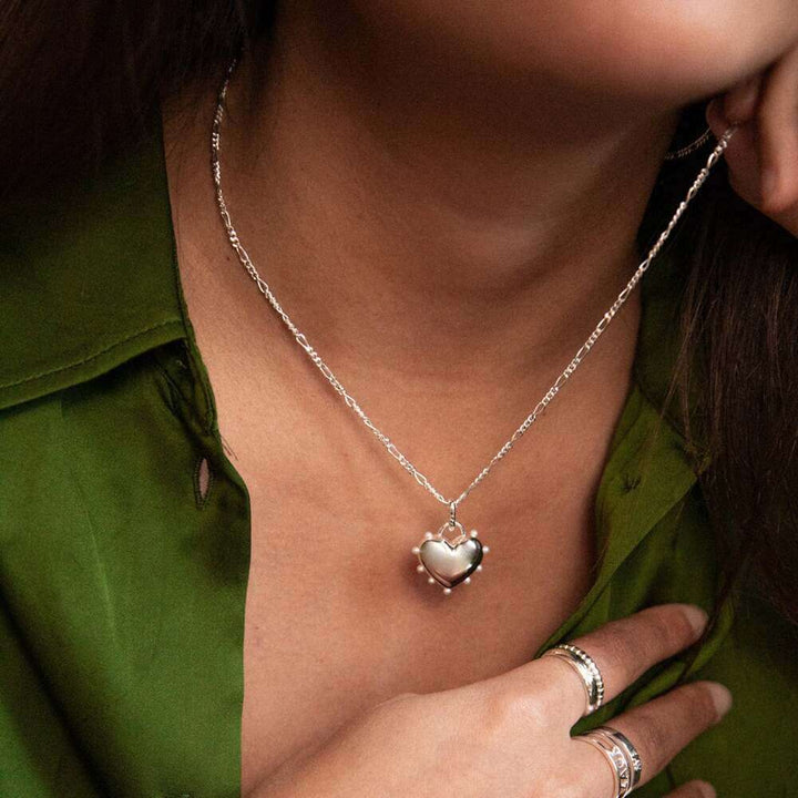 Daisy London Silver Shrimps Chubby Heart Necklace - MococoDaisy LondonSHN013_SLVNecklaces