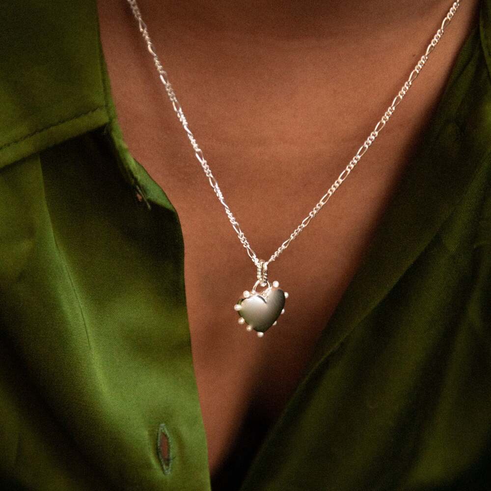 Daisy London Silver Shrimps Chubby Heart Necklace - MococoDaisy LondonSHN013_SLVNecklaces