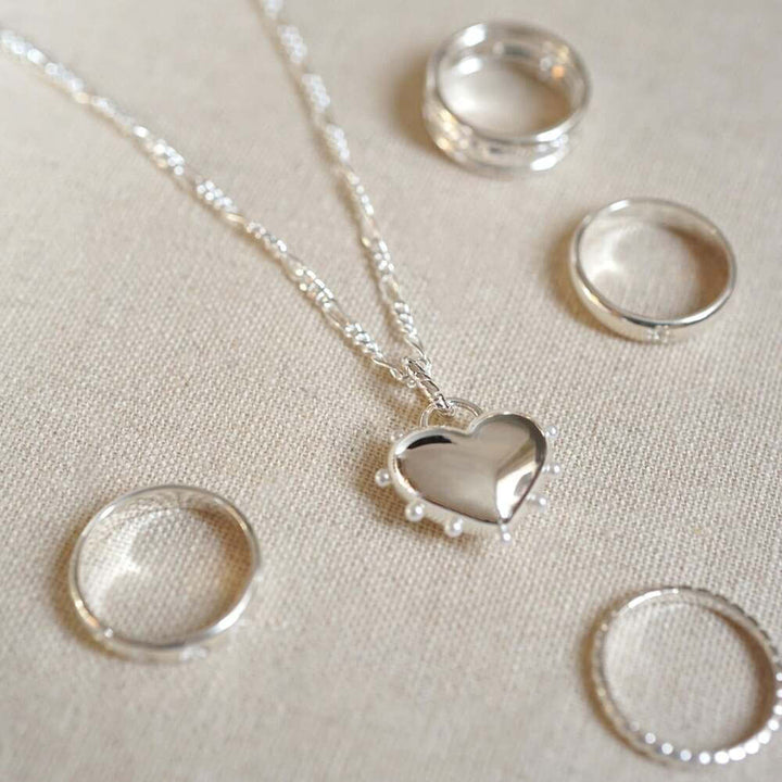 Daisy London Silver Shrimps Chubby Heart Necklace - MococoDaisy LondonSHN013_SLVNecklaces