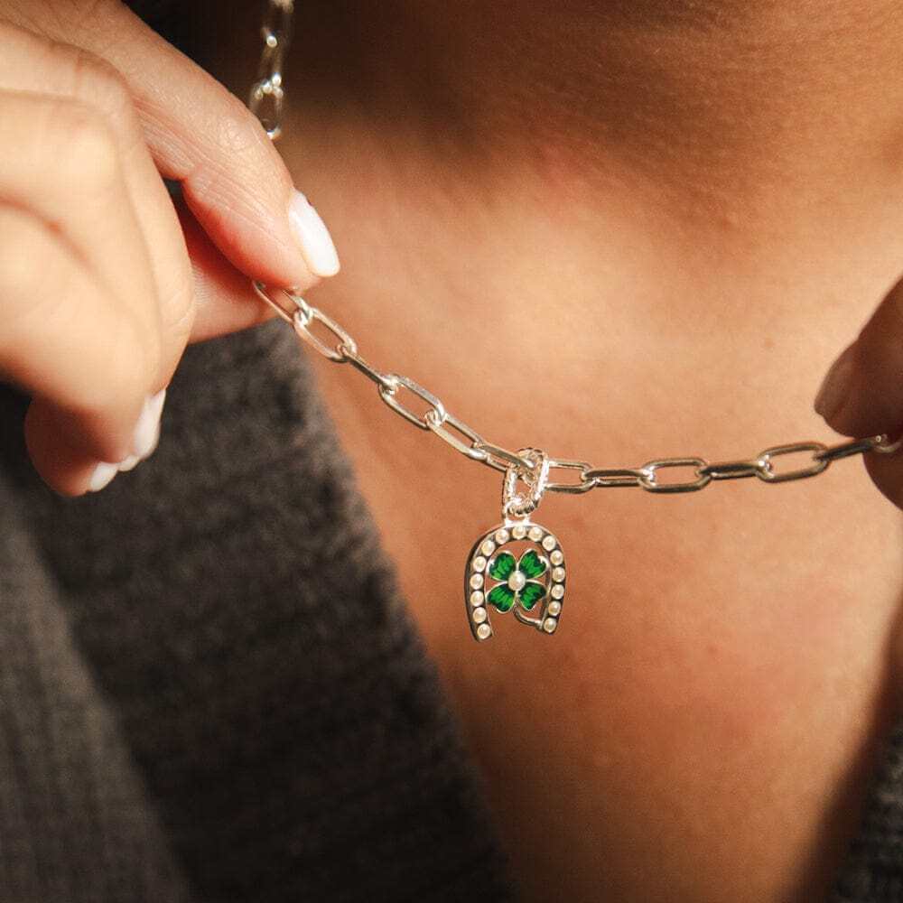 Daisy London Silver Shrimps Clover Charm Chunky Necklace - MococoDaisy LondonSHN014_SLVNecklaces