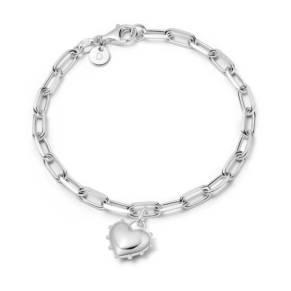 Daisy London Silver Shrimps Heart Charm Bracelet - MococoDaisy LondonGSET157_SLVBracelets
