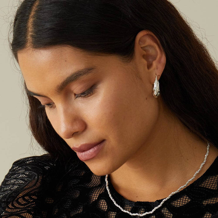 Daisy London Silver Shrimps Lucky Horseshoe Hoop Earrings - MococoDaisy LondonSHE007_SLVEarrings