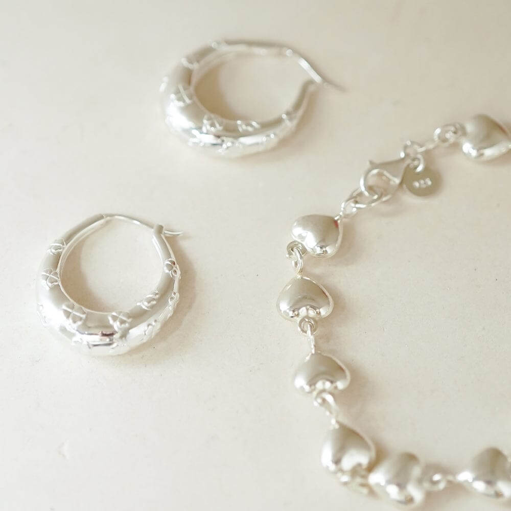 Daisy London Silver Shrimps Lucky Horseshoe Hoop Earrings - MococoDaisy LondonSHE007_SLVEarrings