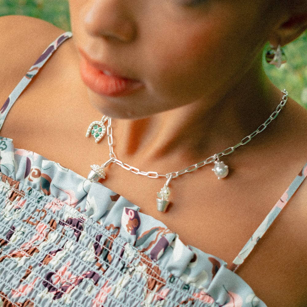 Daisy London Silver Shrimps Pearl Charm Pendant - MococoDaisy LondonSHC002_SLVCharms & Pendants