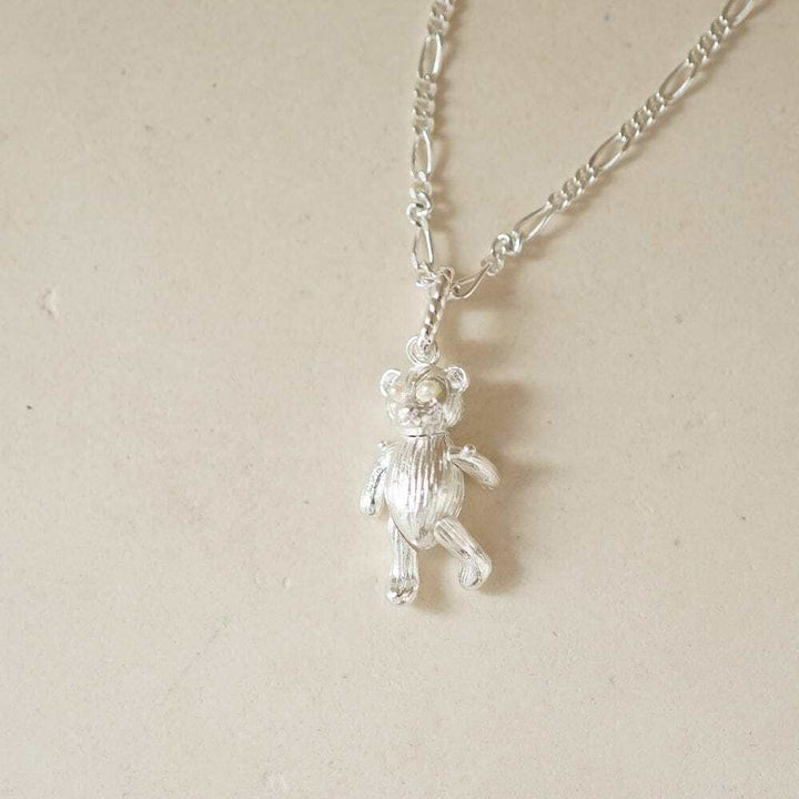 Daisy London Silver Shrimps Teddy Bear Necklace - MococoDaisy LondonSHN011_SLVNecklaces