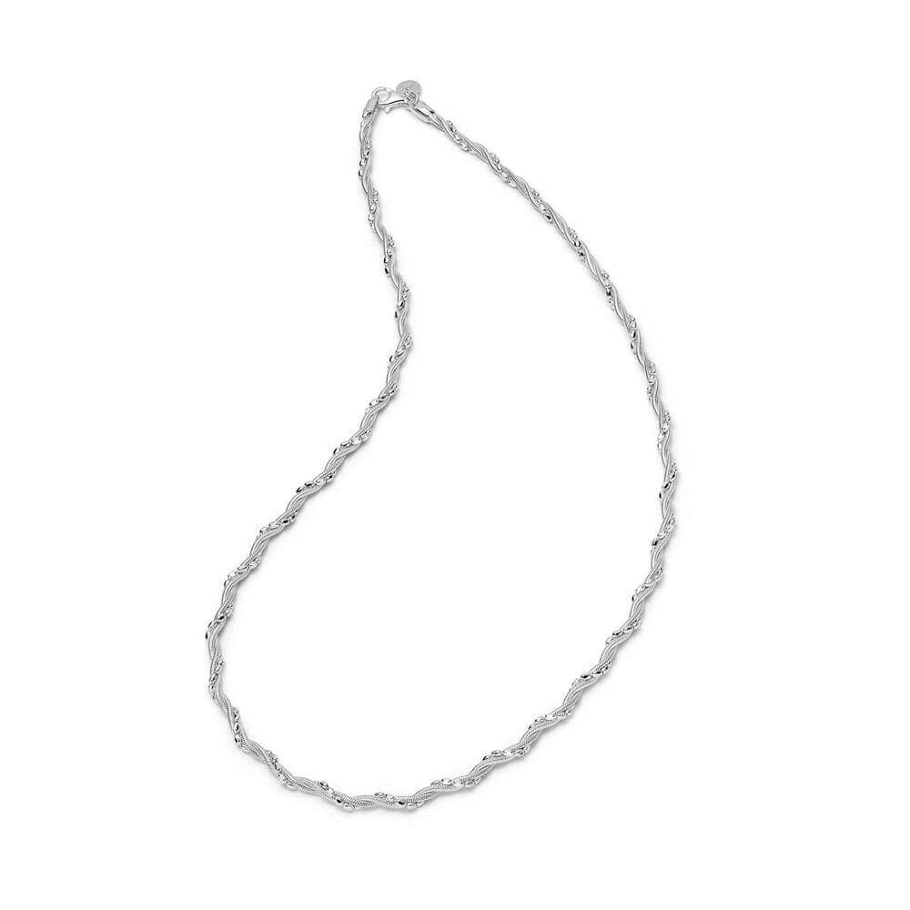 Daisy London Silver Shrimps Twist Chain Necklace - MococoDaisy LondonSHN009_SLVNecklaces